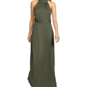 Sachin + Babi Olive Green Kayla Maxi Gown Size 6